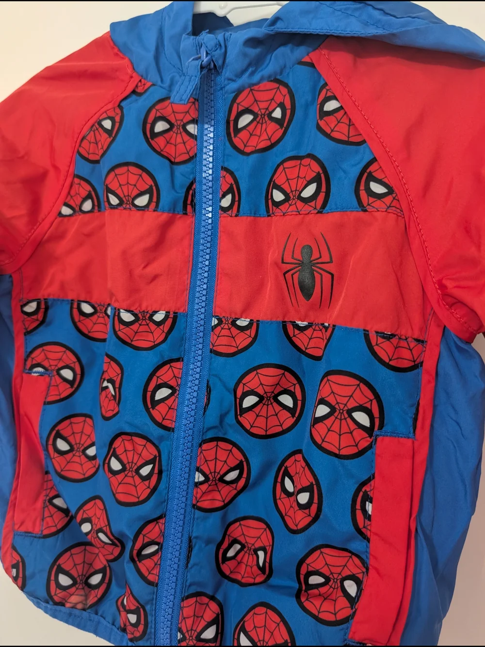 Disney Spiderman Hooded Rain‎ Jacket Size 2
